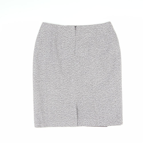 EASTEX Women's Grey Herringbone Pencil Skirt Size 14