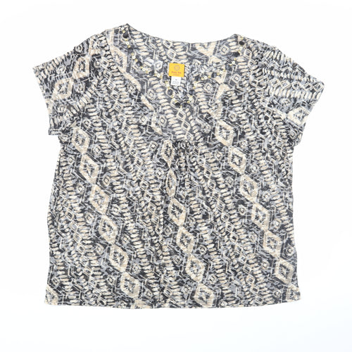 Ruby Rd. Women's Multicoloured Geometric Blouse