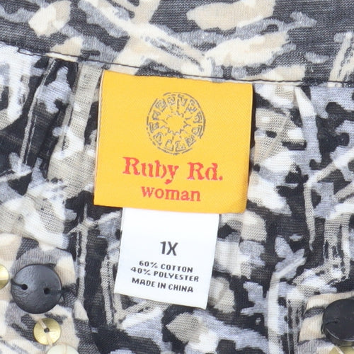 Ruby Rd. Women's Multicoloured Geometric Blouse