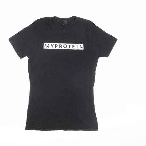 Myprotein Men's Black Crew Neck T-Shirt, Size S