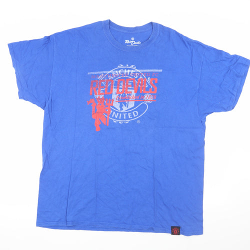 Red Devils Manchester United Men’s Blue XL T-Shirt