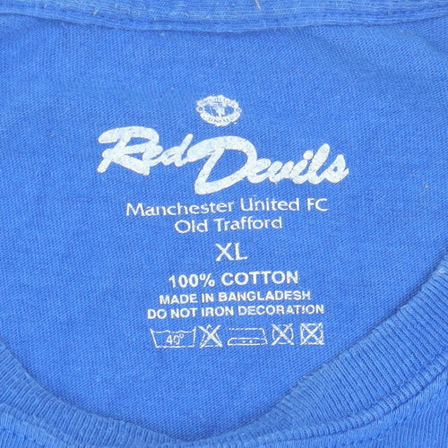 Red Devils Manchester United Men’s Blue XL T-Shirt