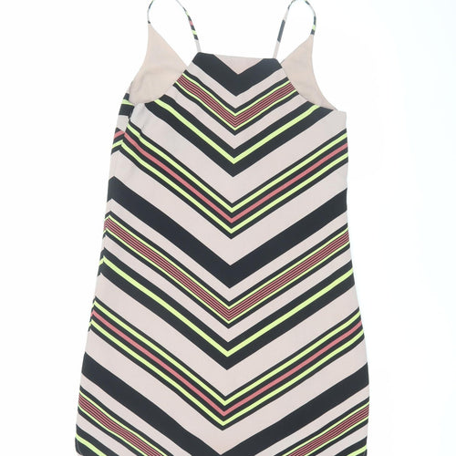 Oasis Women's Beige Chevron Slip Dress Size 8