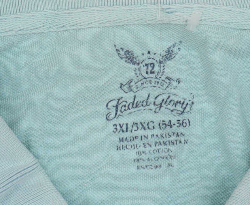 Faded Glory Men's Blue 3XL Polo Shirt