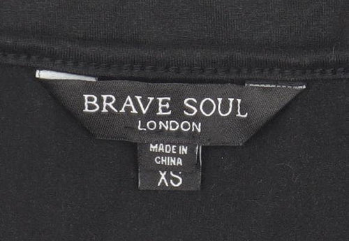 Brave Soul Women's Black Bodysuit in XS Slim Fit
