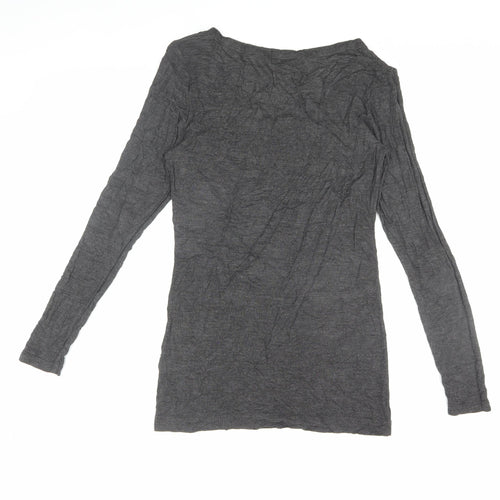 French Connection Women's Grey Long Sleeve T-Shirt Size L