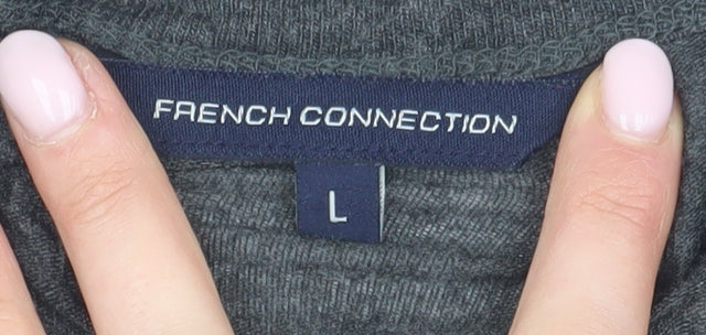 French Connection Women's Grey Long Sleeve T-Shirt Size L