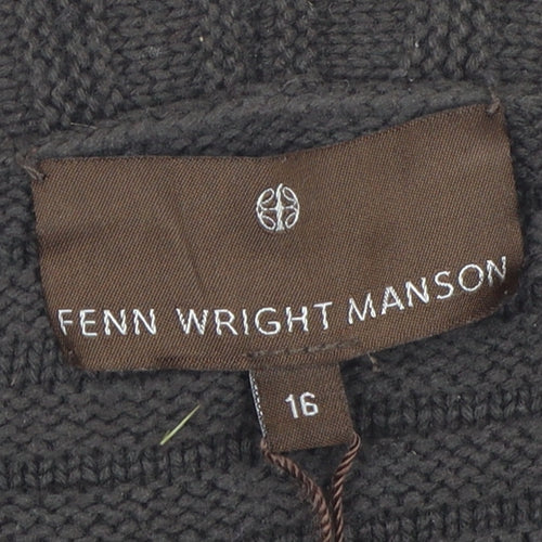 Fenn Wright Manson Women's Brown Cardigan Size 16