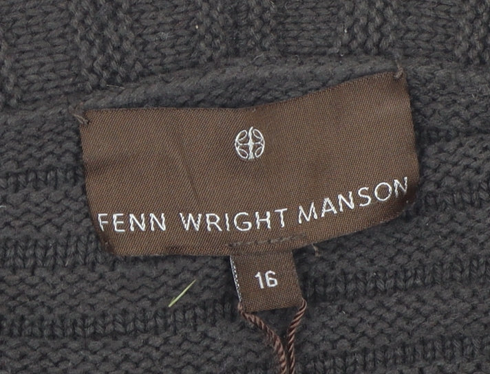 Fenn Wright Manson Women's Brown Cardigan Size 16