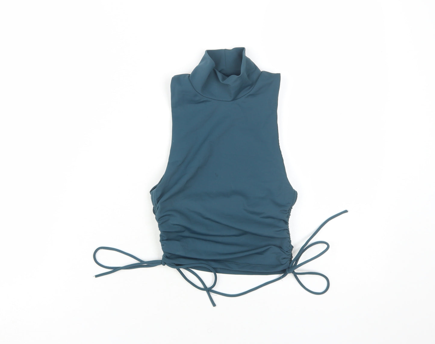 Zara Women’s Blue Sleeveless High Neck Tank