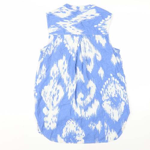 Marks and Spencer Women's Blue Floral Button-Up