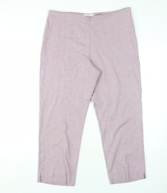 Marks and Spencer Women's Purple Straight Trousers Size 14