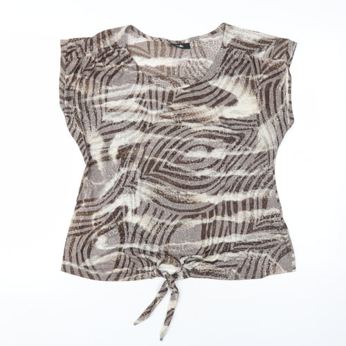 Wallis Women's Brown Sleeveless Tunic Blouse - Size 14