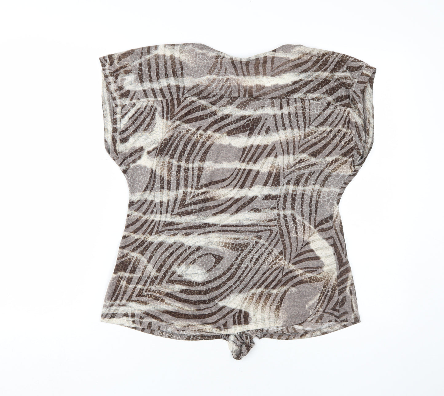 Wallis Women's Brown Sleeveless Tunic Blouse - Size 14