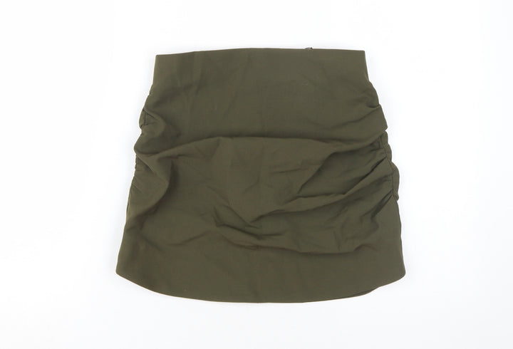 Zara Women’s Green Skirt Medium Regular Zip Polyester