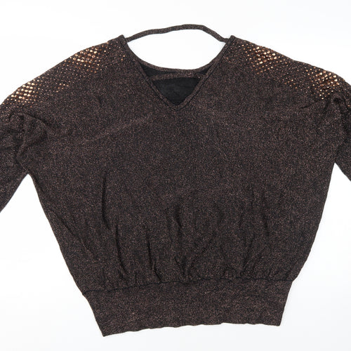 Wallis Women's Black Pullover Jumper - Large, Studded
