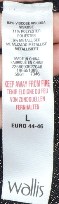 Wallis Women's Black Pullover Jumper - Large, Studded