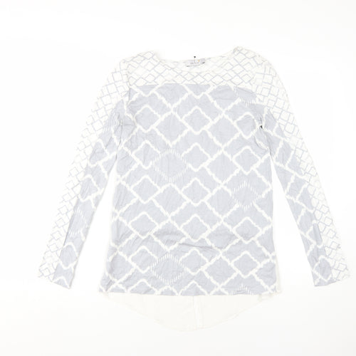 Per Una Women's Grey Tunic, Size 8, Geometric Pattern