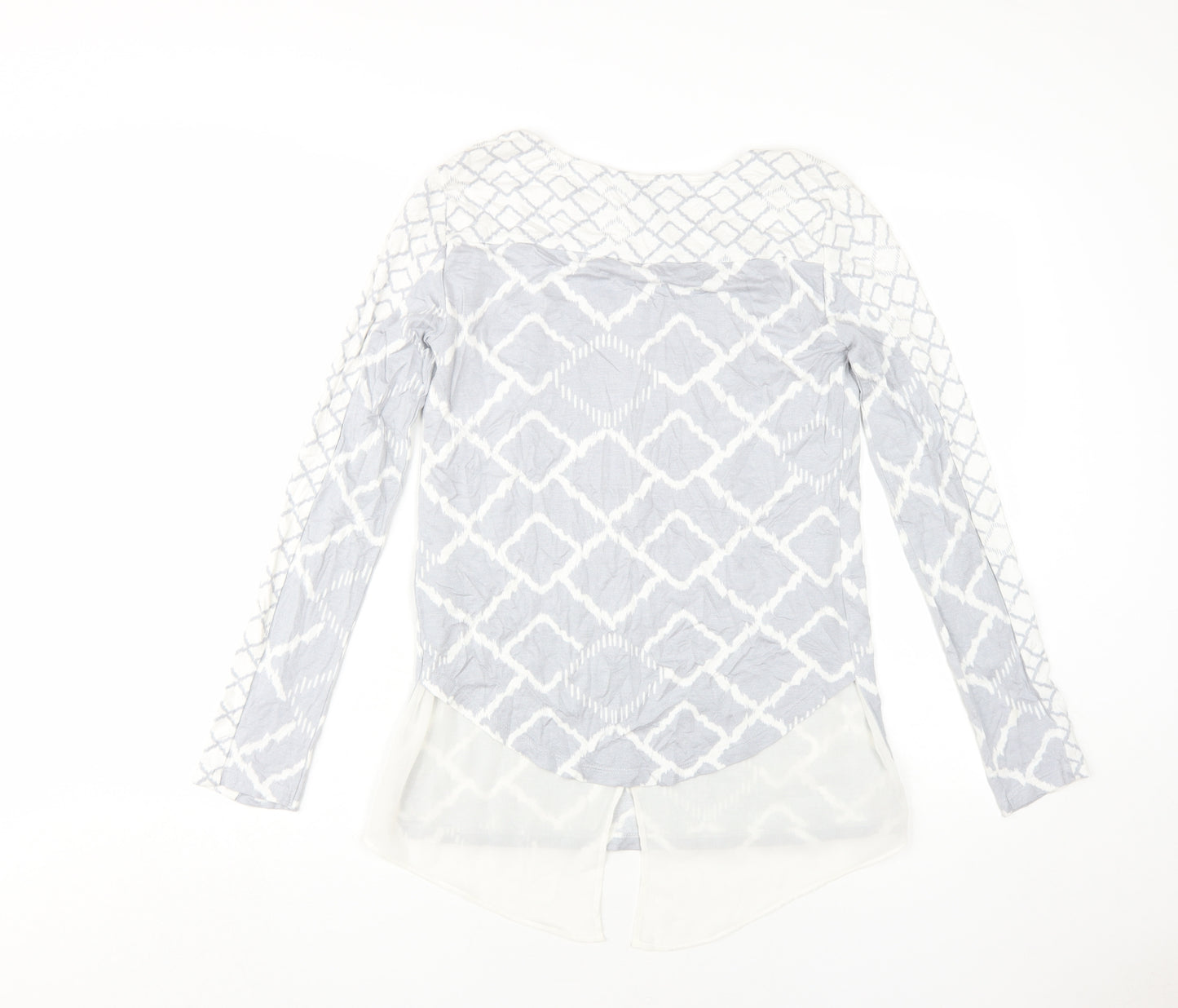 Per Una Women's Grey Tunic, Size 8, Geometric Pattern