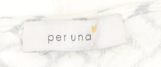 Per Una Women's Grey Tunic, Size 8, Geometric Pattern