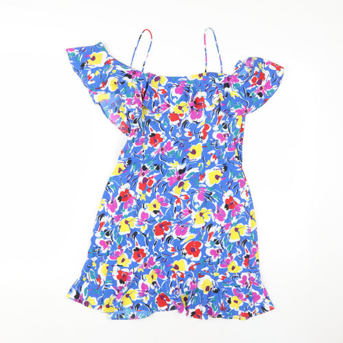 Topshop Women's Multicoloured Floral Fit & Flare Dress