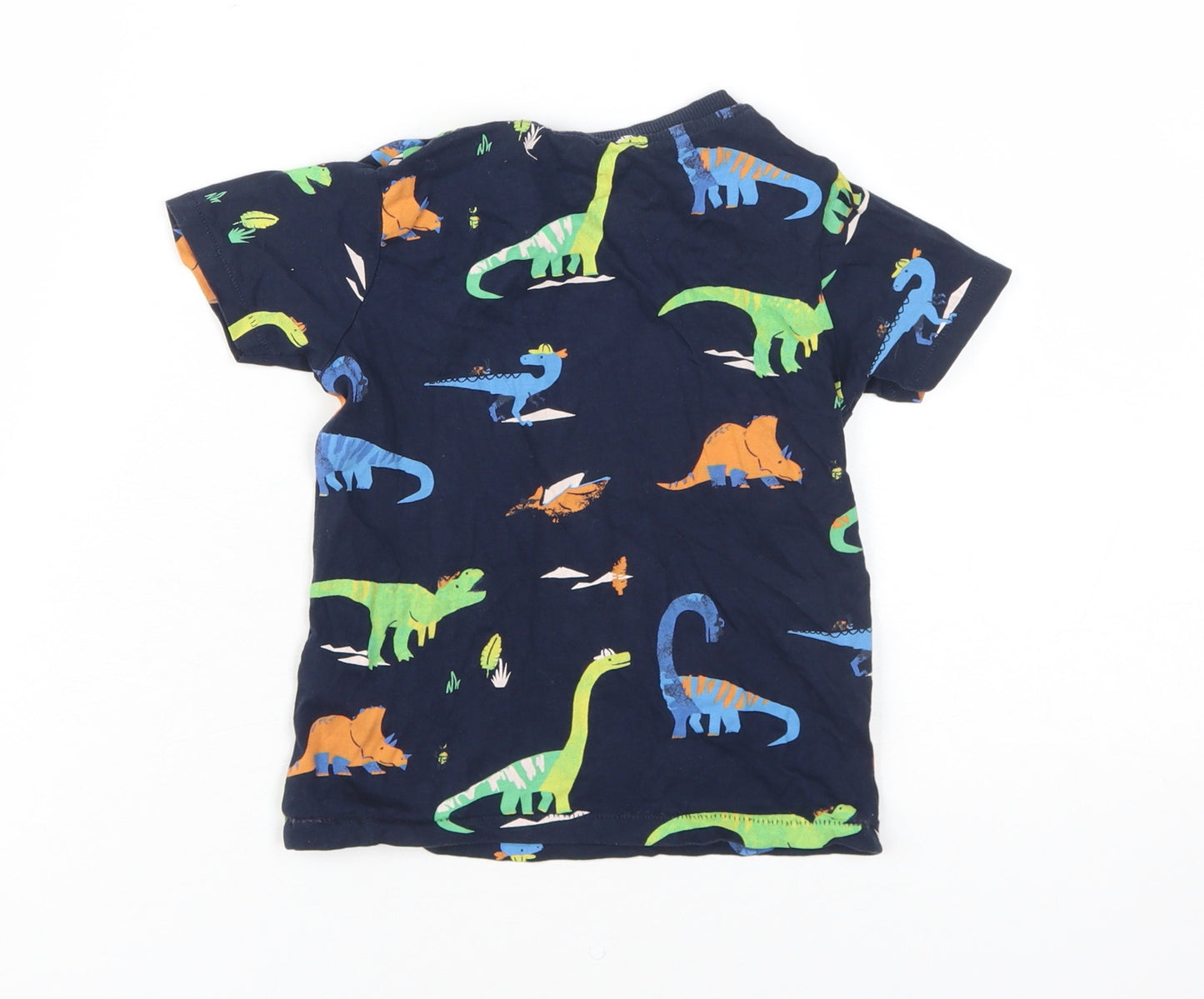 Marks and Spencer Boys' Blue Dinosaur T-Shirt 2-3 Years