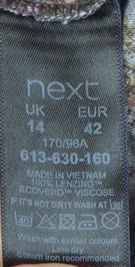 Next Women's Multicoloured Animal Print Blouse, Size 14