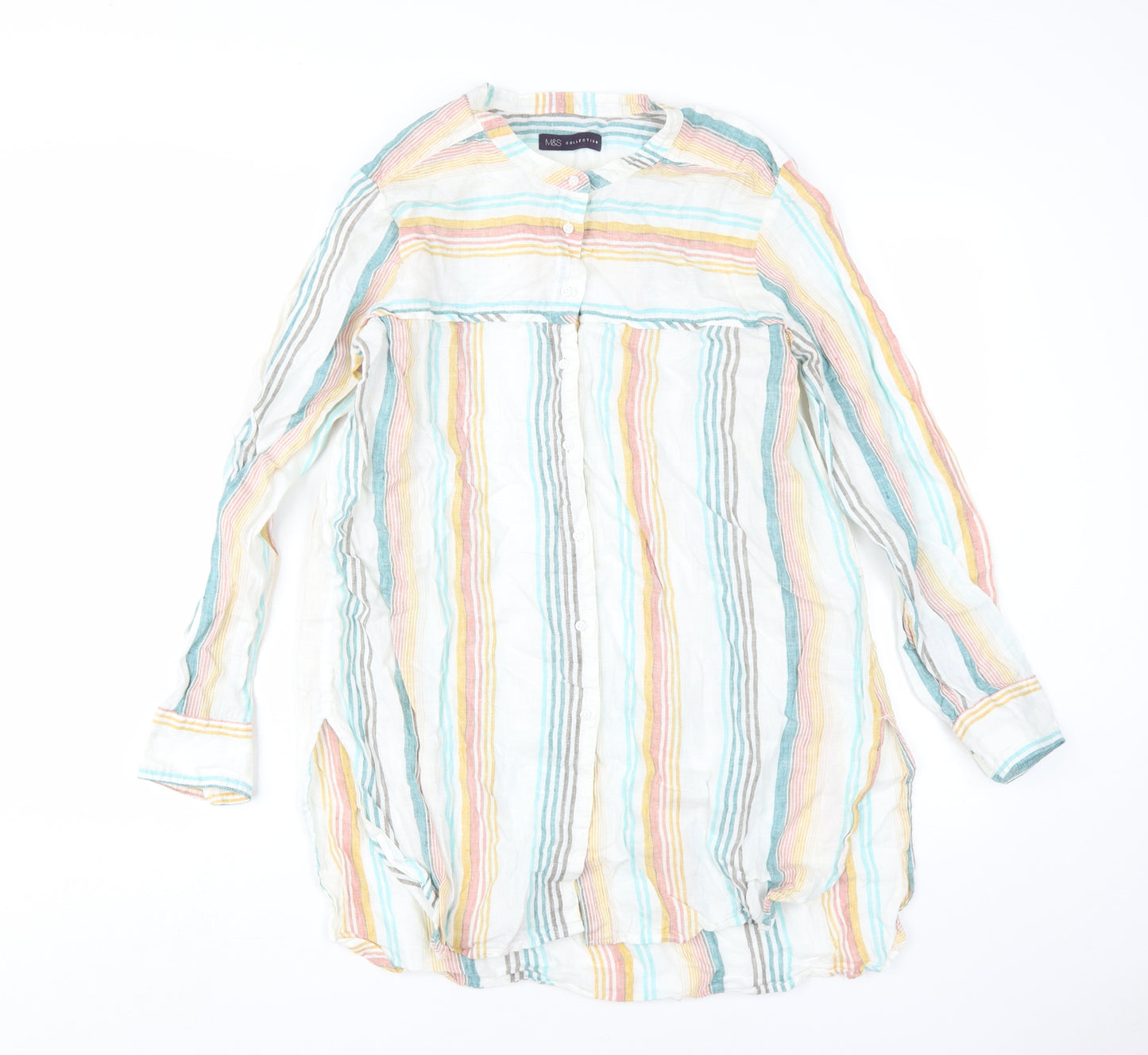 Marks and Spencer Women’s Multicoloured Linen Shirt