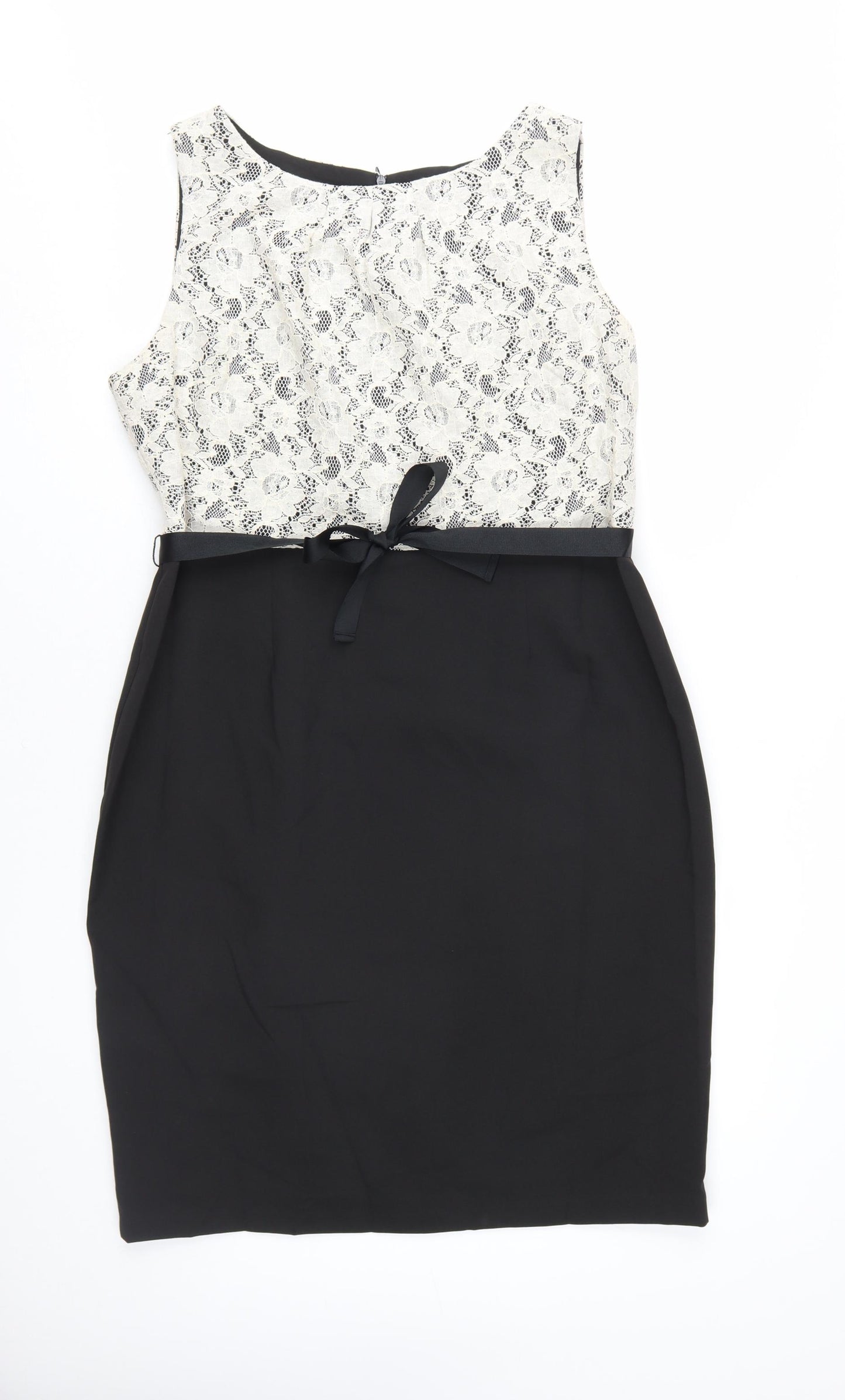BHS Women's Black Lace Sheath Dress Size 18