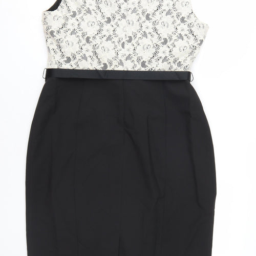 BHS Women's Black Lace Sheath Dress Size 18