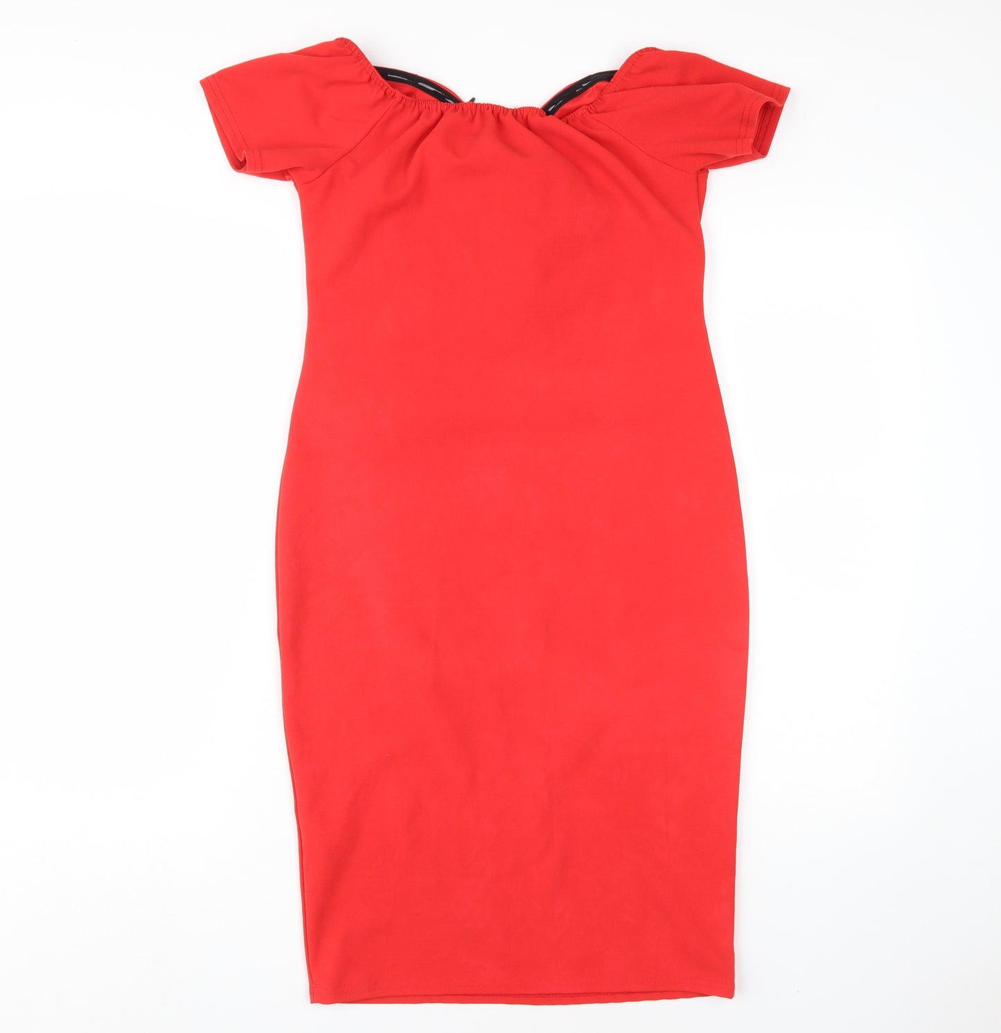 New Look Women's Red Bodycon Dress Size 14