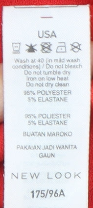 New Look Women's Red Bodycon Dress Size 14