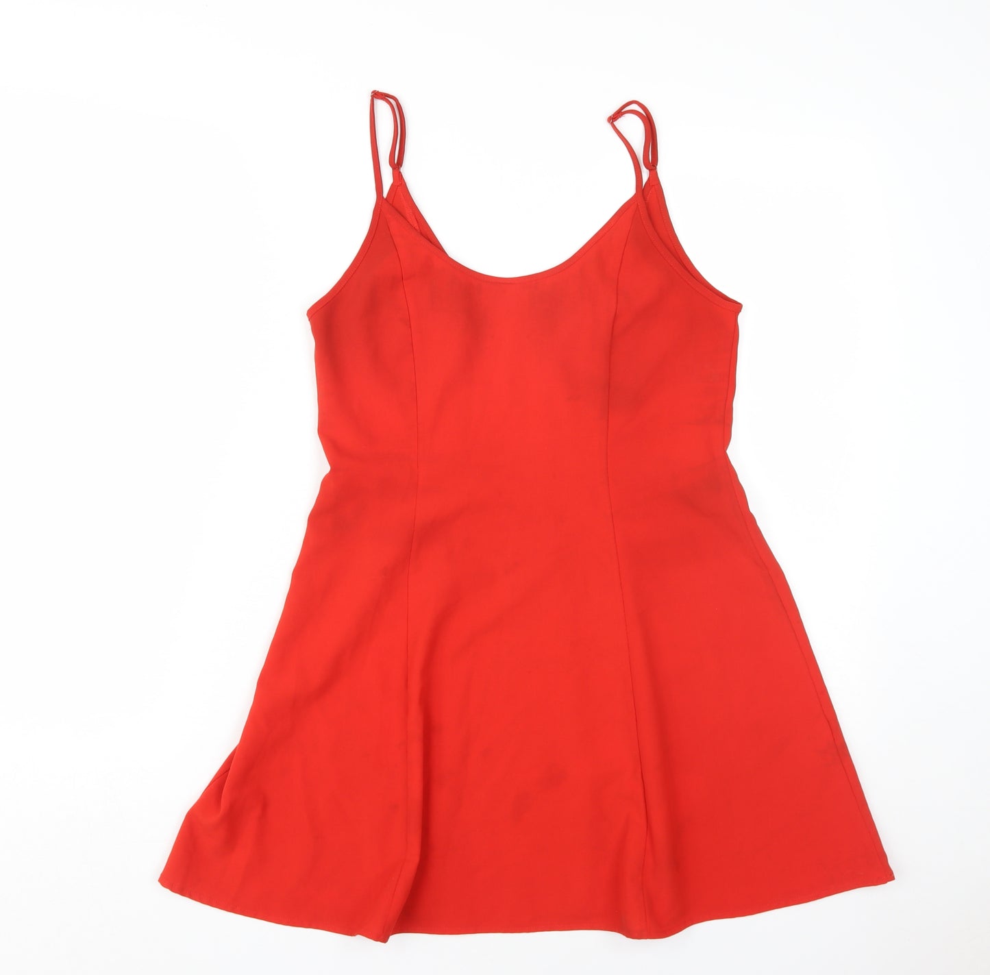 Zara Women's Red Slip Dress, Size S, Summer Style