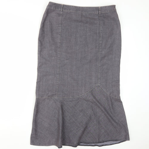 Principles Women's Grey Midi Pencil Skirt Size 14