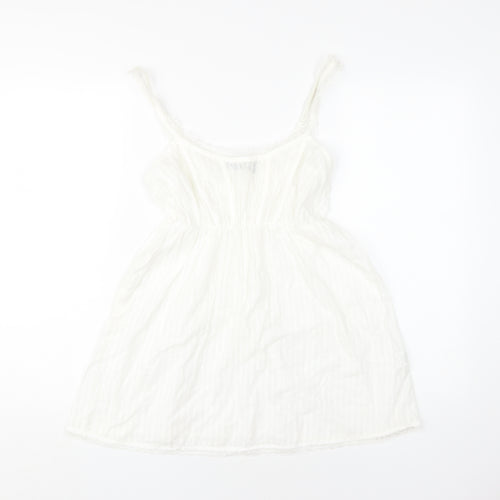 Topshop Women's White Slip Dress, Size 12, Summer Casual