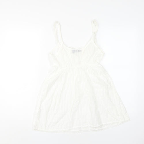 Topshop Women's White Slip Dress, Size 12, Summer Casual
