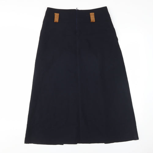 Burun Women's Black Long A-Line Skirt, Size 10