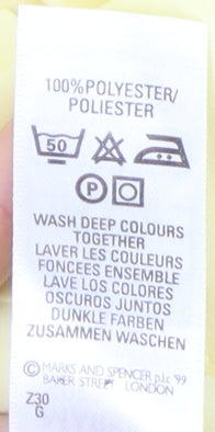 Marks & Spencer Women's Yellow Button-Up Shirt Size 16