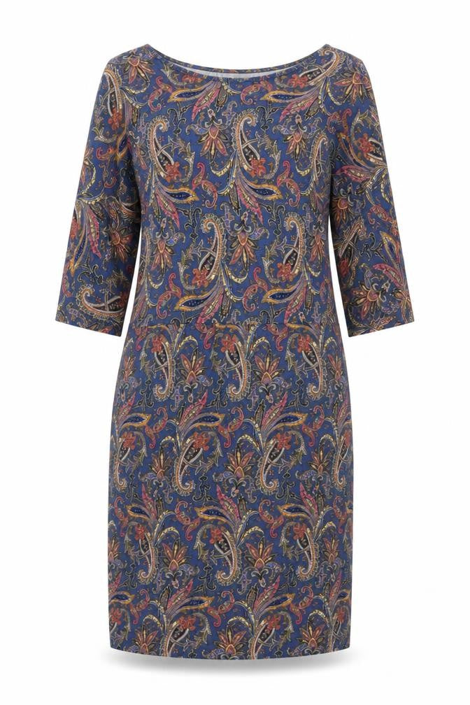 Front view of Warehouse Women's Multicoloured Paisley Dress 14