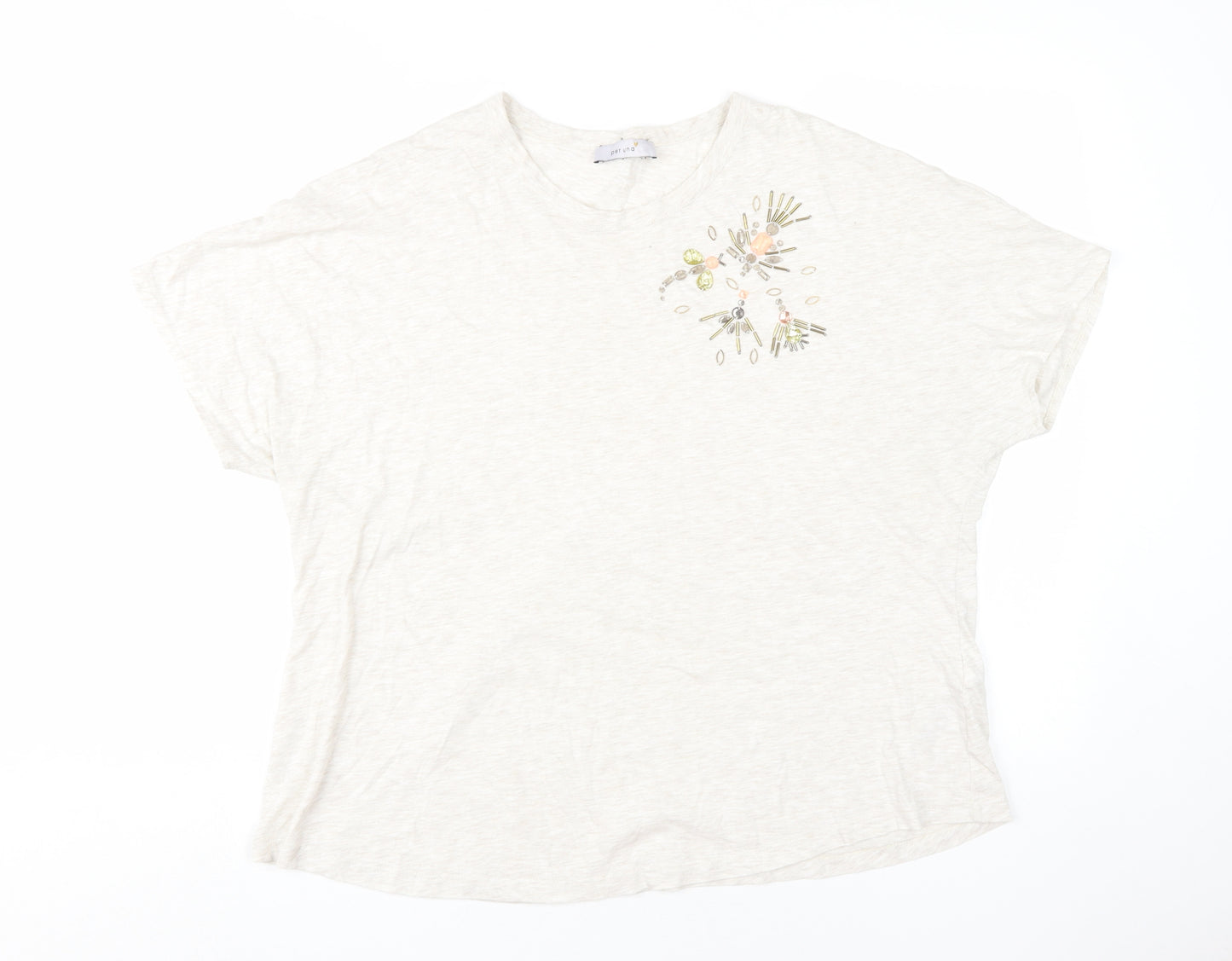 Marks and Spencer Women's Beige T-Shirt Size 18