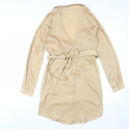 PrettyLittleThing Women's Beige Dress Size 6