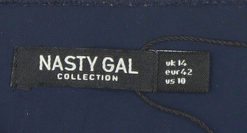 Nasty Gal Women's Blue Slip Dress UK 14 Party Wear