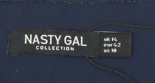 Nasty Gal Women's Blue Slip Dress UK 14 Party Wear