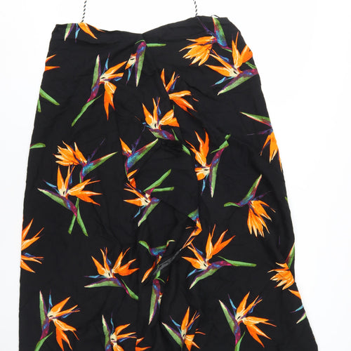 Marks and Spencer Women's Black Floral Slip Dress Size 10