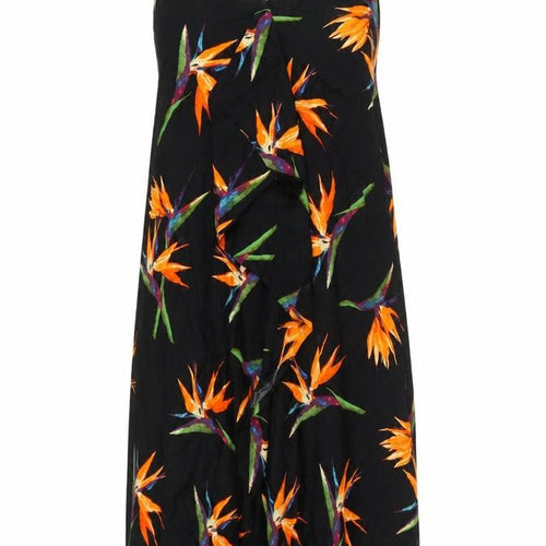 Marks and Spencer Women's Black Floral Slip Dress Size 10