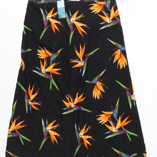 Marks and Spencer Women's Black Floral Slip Dress Size 10
