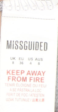 Missguided Grey Off-Shoulder Bodycon Dress UK 8