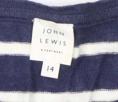 John Lewis Women Blue Striped Long Sleeve Jersey