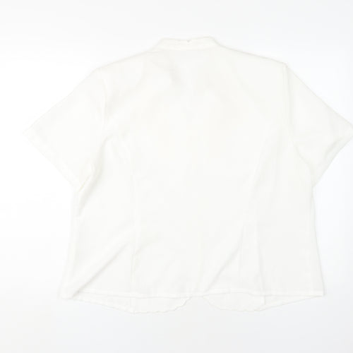 Eastex Women's White Embroidered Blouse Size 20