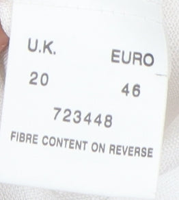 Eastex Women's White Embroidered Blouse Size 20